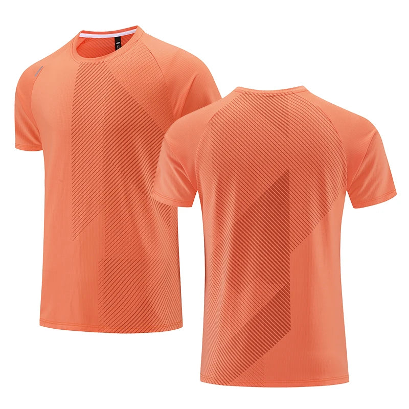 Custom LOGO Sports T-shirts For Men Jogging Shirt Fitness Training Gym Sportswear Casual Outdoor Running Short Sleeve T-shirt