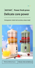 Electric Orange Juicer Portable Citrus Fruit Juice Extractor Pulp Separation Squeezer Machine USB Charge 600ml Smoothie Blender