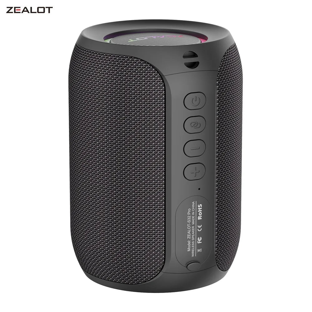 ZEALOT-S32PRO Portable Bluetooth 5.2 Speaker Outdoor Waterproof Wireless TWS Mini Column Box Speaker Outdoor TF Card Boom Box Main image