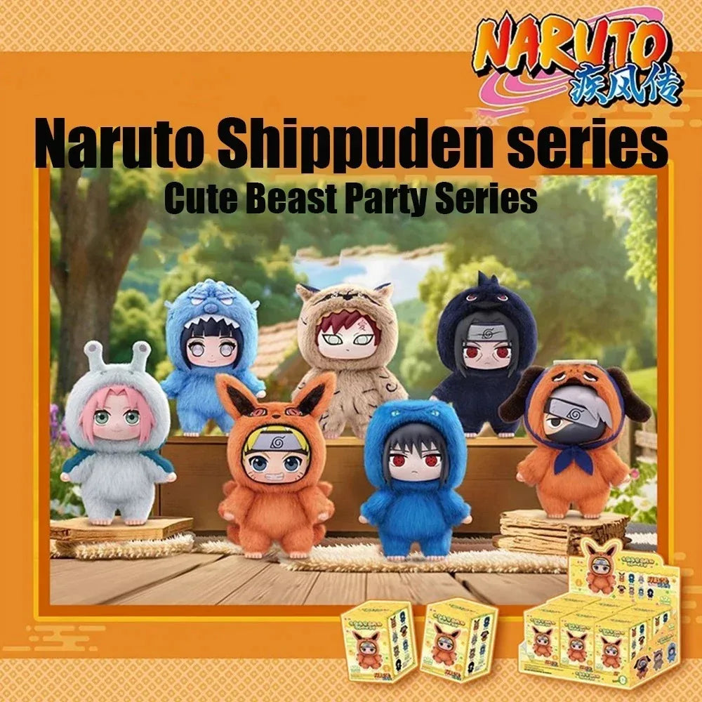 *In Stock  Naruto Itachi Sasuke Kakashi Gaara Series Blind Box Trendy Toy Figure Plush Pendant Collection Christmas Gift