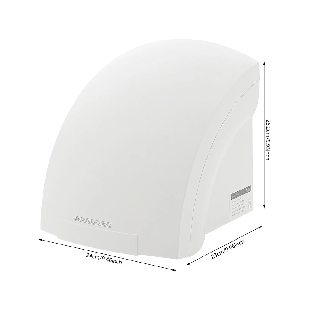 Electric Infrared Sensor Hand Dryer 1200W High Efficiency Automatic Commercial Compact Air Hand Dryer for Home Restrooms Office