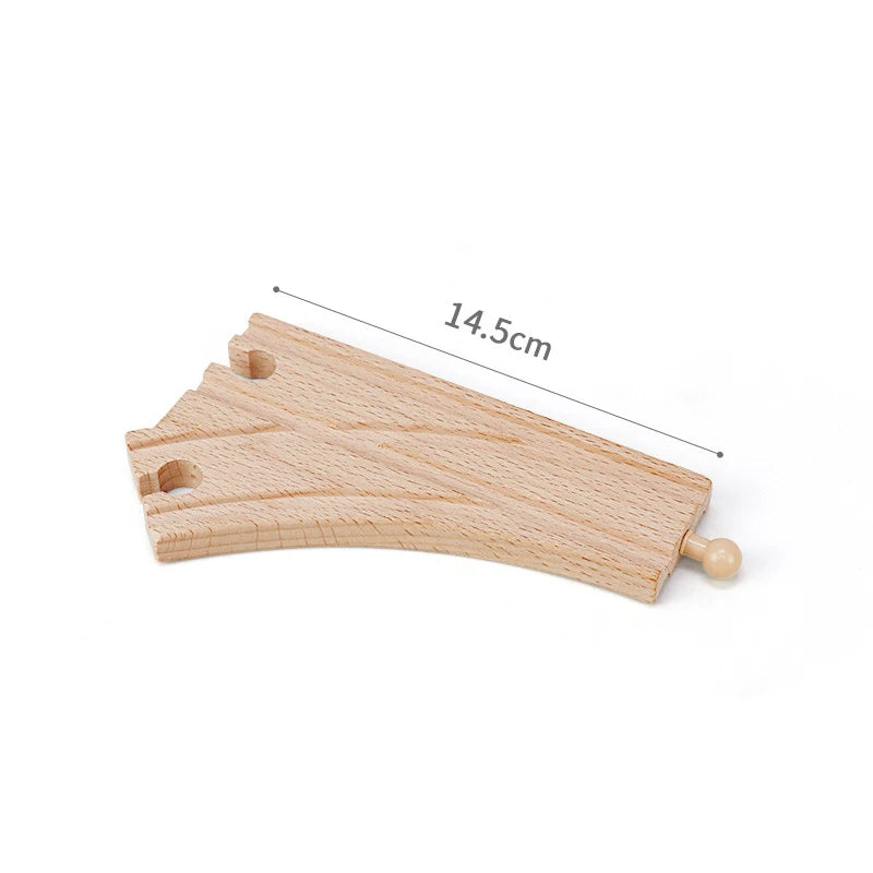 Wooden Train Track Assembly Toys For All Thomas Trains Car Bridge Piers Traffic Light Beech Wooden Railway Kid Creative Toy