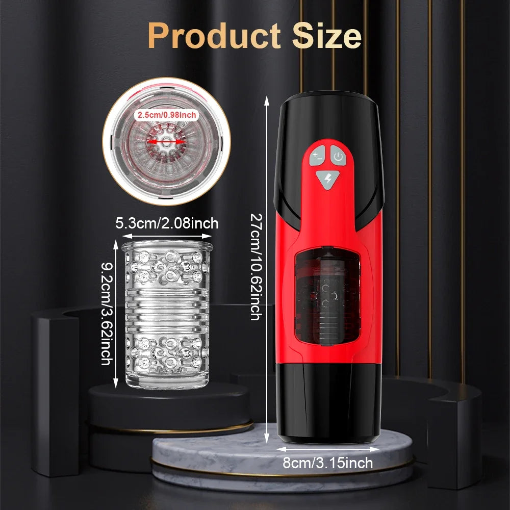 Telescopic Rotation Male Masturbator Cup Vagina 7 Thrusting Masturbation Cup Sex Toys for Men Automatic Piston Mastubator