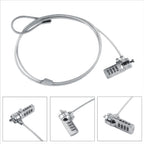 Laptop and PC anti-theft devices, combined security lock, cable chain, 4-digit password