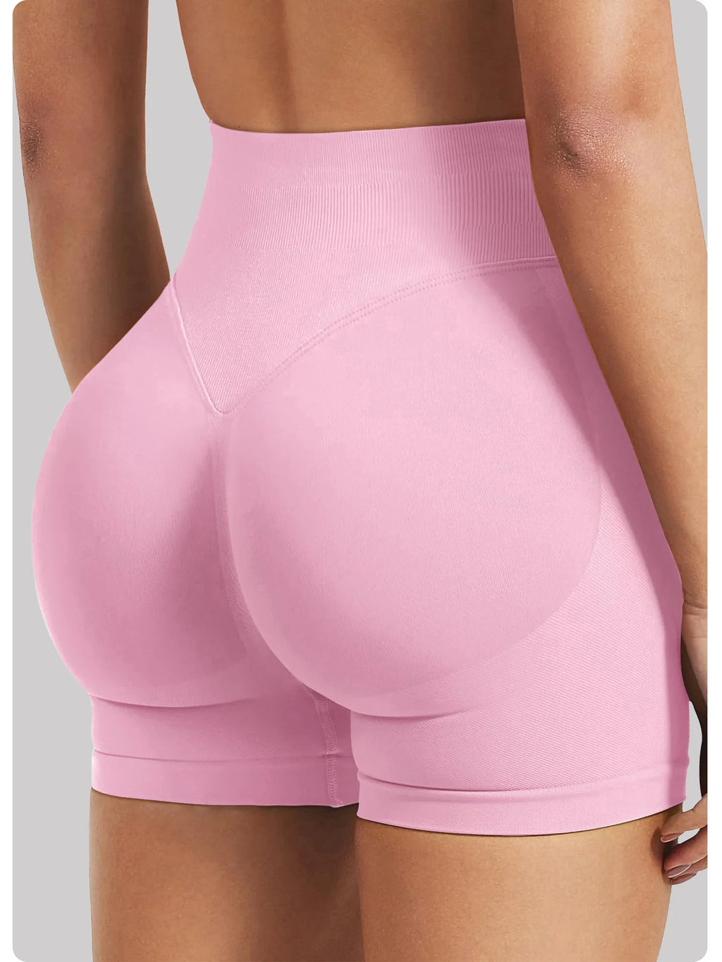 4.5''Shorts Seamless Low Ribbed Waistband Gym Shorts Scrunch Bum Yoga Shorts Booty High Stretch Running Bike Shorts
