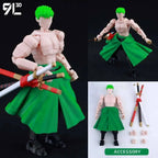 9L3D Printed Anime One Piece Naruto Demon Slayer Dummy13 Lucky T13 Movable Shapeshift Action Figures Mannequin Toys Collectors