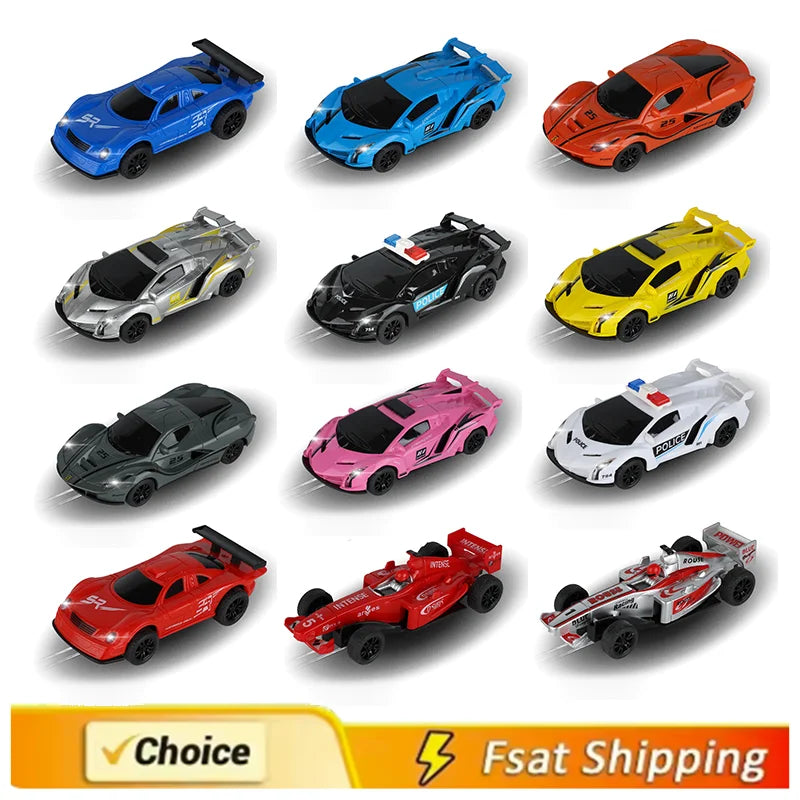 Analog Slot Car 1 43 1/43 Scale CLK GTR F1 Veneno Police LaFerrari Coche Evolution Racing Race Track Toy Cars Main image