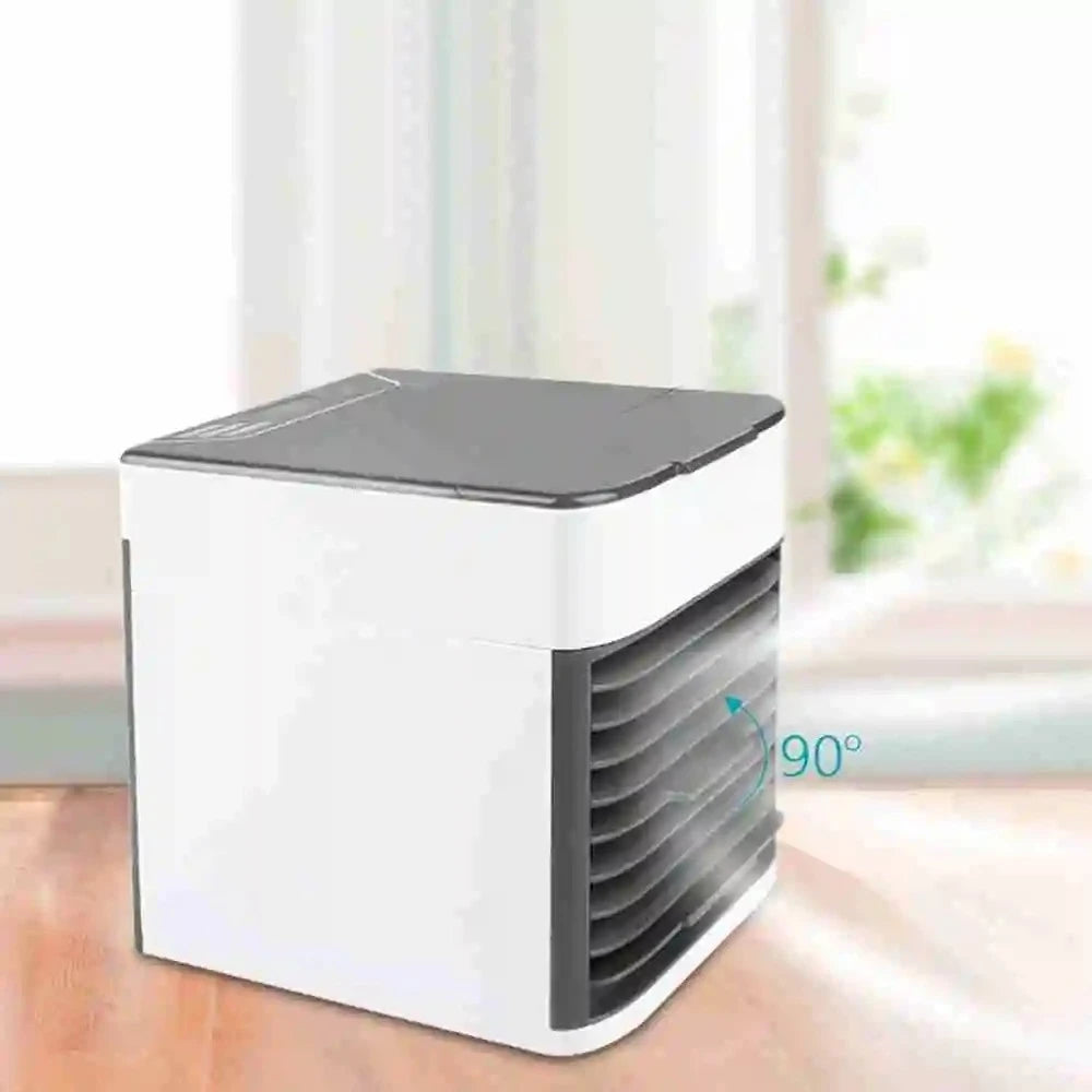 Mini Air Conditioner Portable USB with Humidifier,  Ice Cooling, perfect for summer heat,  ideal for desks and small spaces.