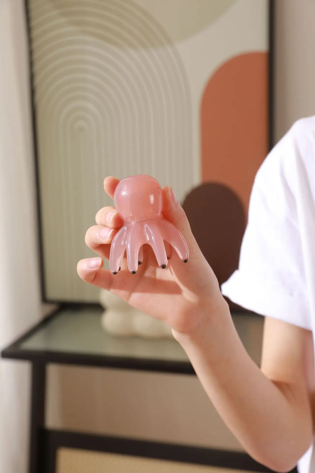 Resin Octopus Massage Comb Head Meridian Scraping Scalp Massage Brush Acupuncture SPA Gua Sha Massage Comb Fatigue Relief