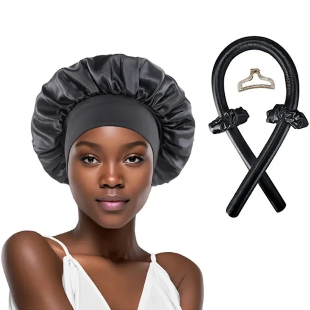Heatless Curling Rod Night Cap No Heat Ribbon Lazy Hair Curlers Headband Hair Rollers Sleeping Soft Headband Hair Styling Tools