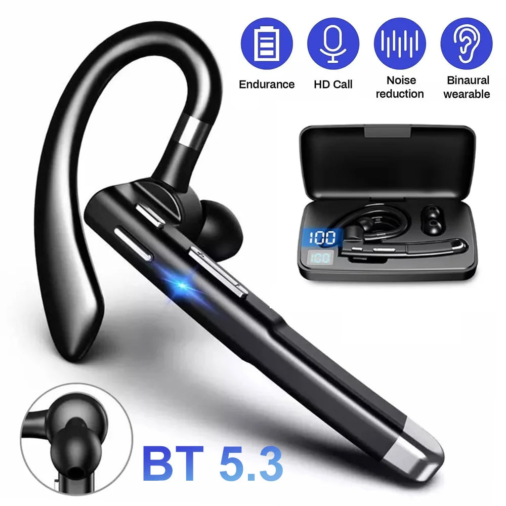 YYK-520 Wireless Headphones Business Bluetooth 5.3 Earphones Hands-free Call Mic Noise Cancelling Headset Earbuds for Driving Main image