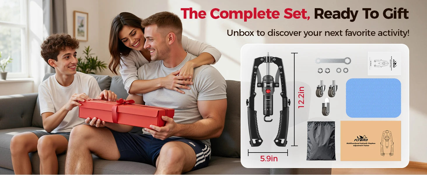 Full Body Power Trainer with Hydraulic Resistance, Push Twist Board with Ab Wheel for Chest, Arms, Shoulders and Core Strength