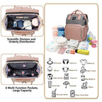 Mommy Bag Lightweight Portable Folding Crib Bed Large-capacity Travel Maternity Bags Baby Backpack Female Mommy Outting Bag