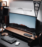 Z1 Monitor Height Increasing Rack Office Luxury Desk Setup E-sports Room Monitor Bracket Wooden Screen Stand with Compartments
