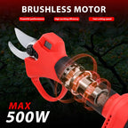 Podofo Brushless Electric Pruning Shears 2.5-Inch Cordless Garden Branch Cutter Battery Powered Shrub and Tree Trimming Tool for Landscaping Orchard Yard Maintenance