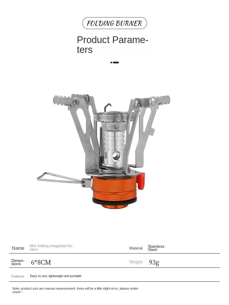 Foldable Outdoor Stove Ultra-light Alloy Mini Gas Stove for Camping Hiking Gas Furnace Portable Outdoor Cooking Picnic Cooker