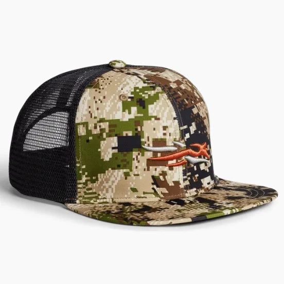 Mens Hunting Hat Camouflage Structured Mesh Baseball Cap Adjustable Classic Mens Fishing Outdoor Sports Hat Breathable