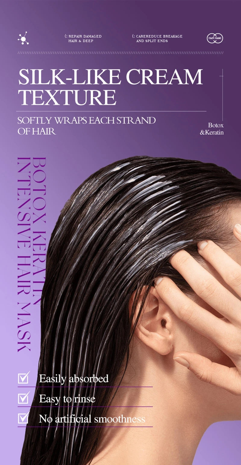 Magical Keratin Hair Mask 5Second Repair Damaged Frizzy Hair Soft Smooth Shiny Nutrition Deep Moisturize Hair Treat Care Product