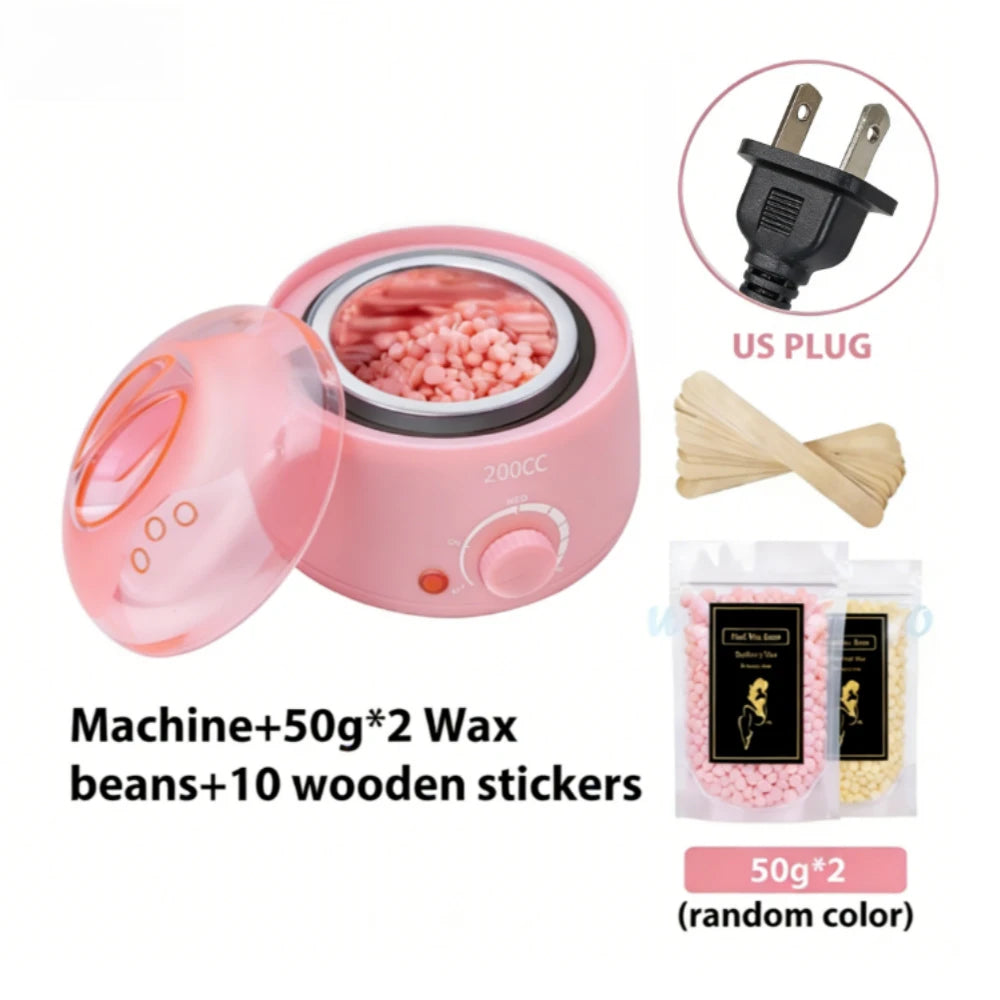 200CC Wax Heater Warmer Hair Removal Machine For Hand Foot Body SPA Epilator Paraffin Wax Pot +Wax Beans + Wood Sticks