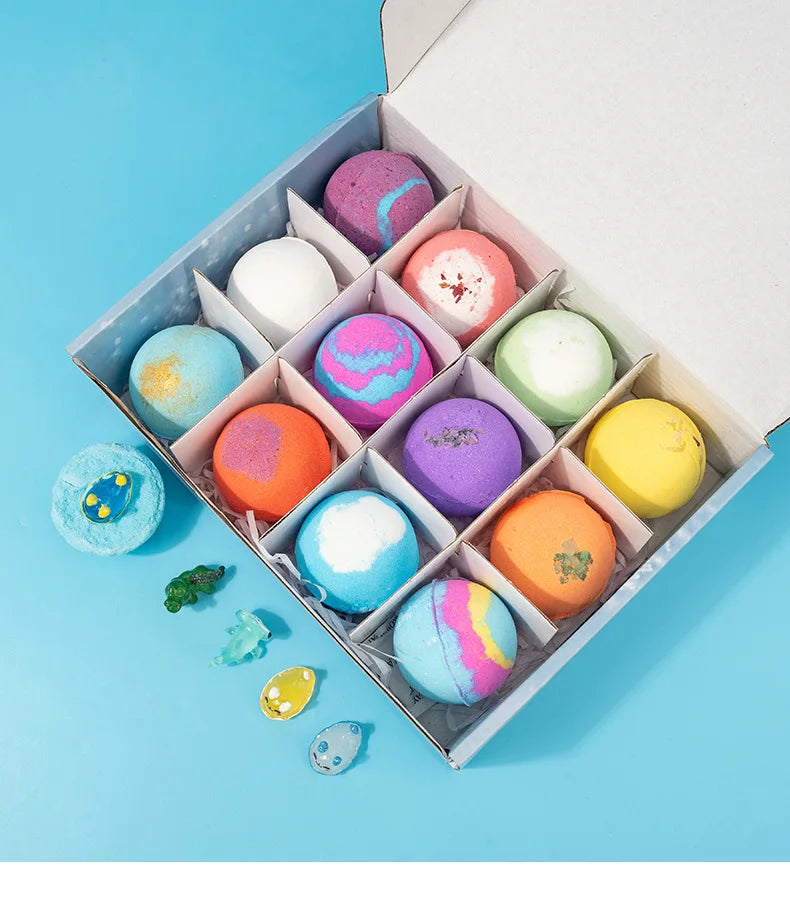 Children’s  Bath Bombs Set Bath Gift with Hidden Toys Safe Ocean Bubble Bath Perfect for Sensory Play Bathtime Fun