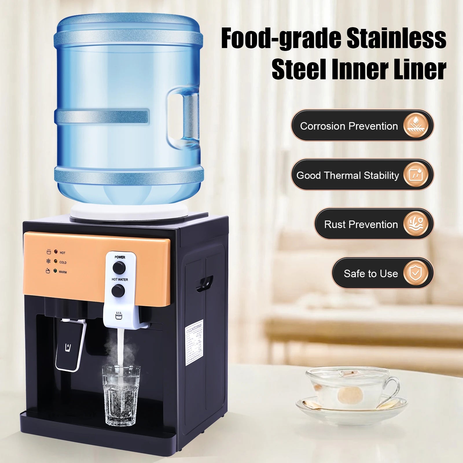 Electric Water Dispenser 8°C-95°C Hot and Cold Water Dispenser Drinking Water Cooler Fast Cooling Heating  for Home Office Use Secondary image