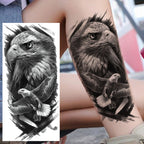 1 Sheet Cobra Snake Dragon Scorpion Temporary Tattoos For Men Women Waterproof Long Lasting Lion Tiger Wolf Fake Tattoo Stickers