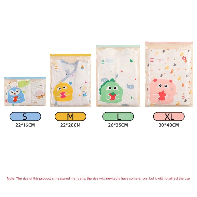 5pcs multi-size maternity bag storage bag Mother and baby outing clothes diaper travel packaging Zipper bag