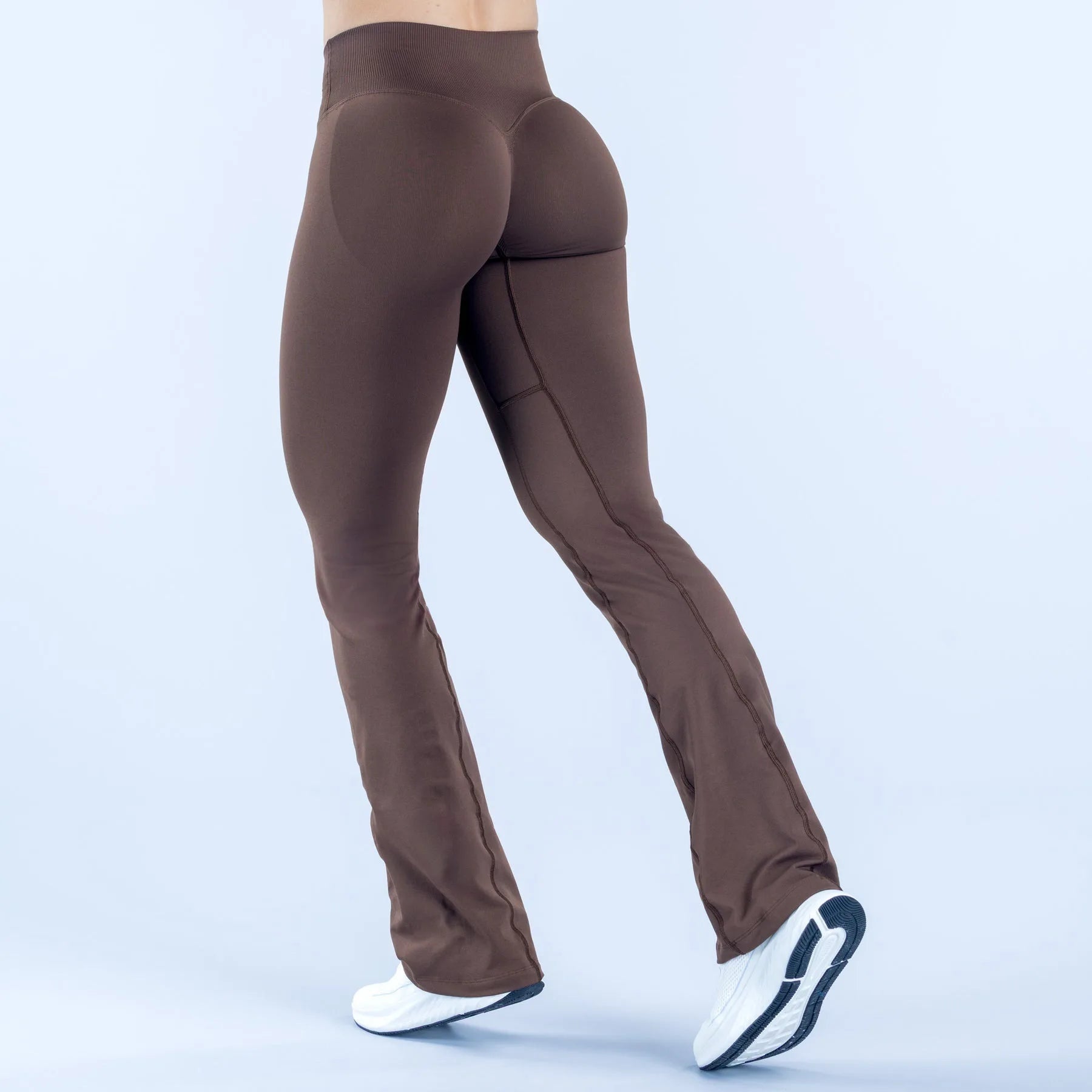 NCLAGEN Vision Flares Women's Gym Fashion Yoga Pants Front Cross High Waist Seamless Sports Leggings Fitness Wide-leg Trousers