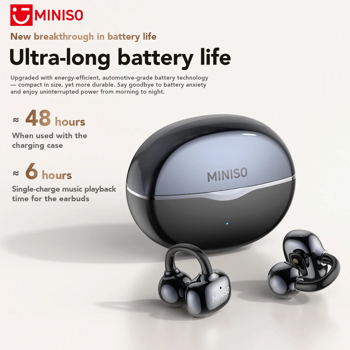 MINISO MS503 Wireless Bluetooth Earbuds AI Translation Earphones Outdoor Sports Headphones Clear Sound Headset Soft Comfortable Main image