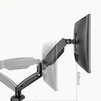 U2JE Single Stand Mount Heavy-Duty Fully Adjustable Desk Clamp Arms for Computer Screens Fits Most 13-27'' Monitors
