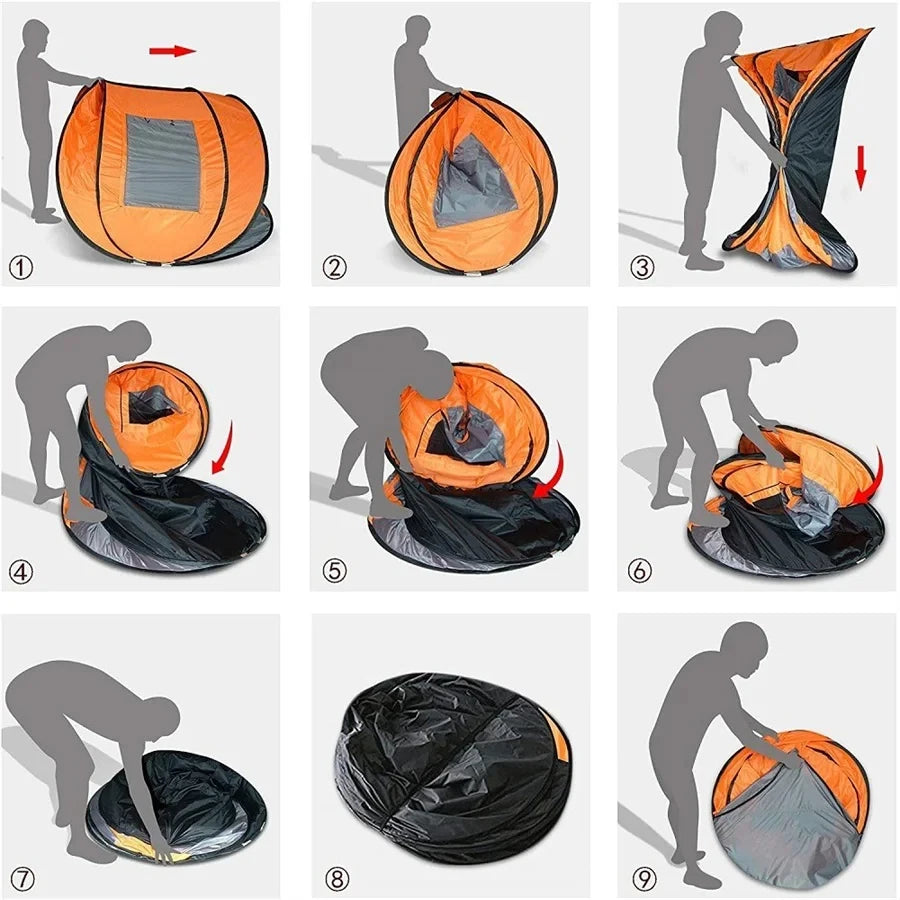 5-8 people quick opening hand throw tent waterproof camping boat tent outdoor tent fully automatic pop-up