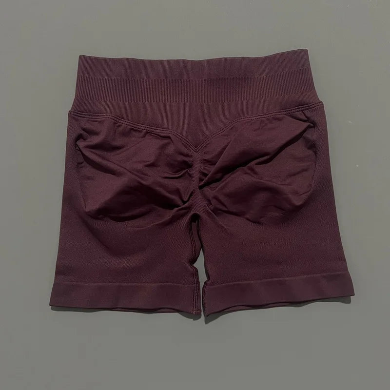 HISTELLO Impacts Shorts 4.5" Women Fitness Sports Biker Shorts Low Waist Gym Short Workout Scrunch Butt Yoga Seamless Leggings