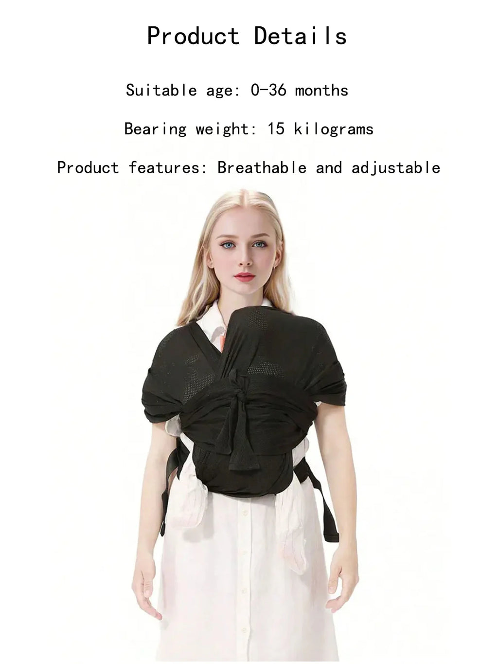 Adjustable Newborn Baby Sling Soft Breathable Air Mesh Carrier Infant Wrap Hipseat Gridding Cloth Wrap for Comfortable Wearing