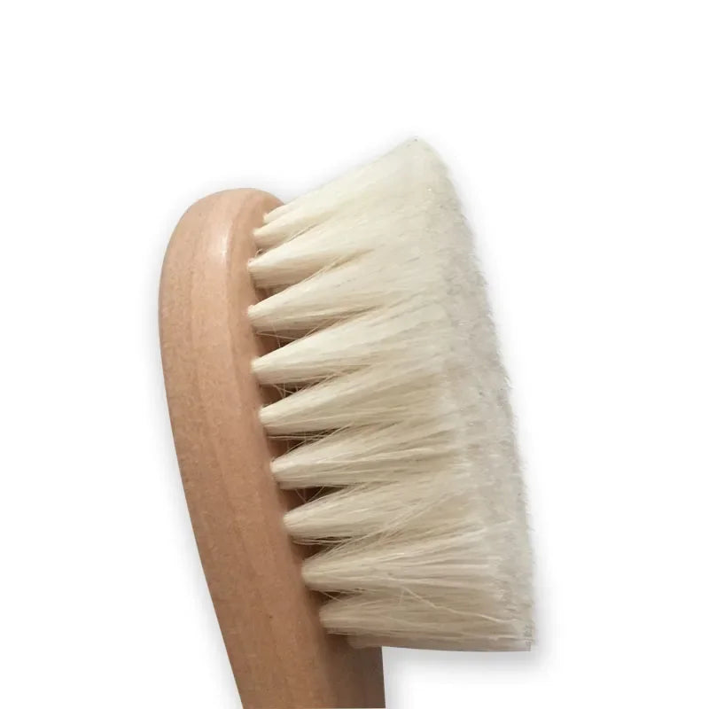 2pcs/ Set Newborn Hair Brush Comb Natural Wool Wooden Hairbrush Baby Kit Pure Natural Safety Material For Your Baby's Health