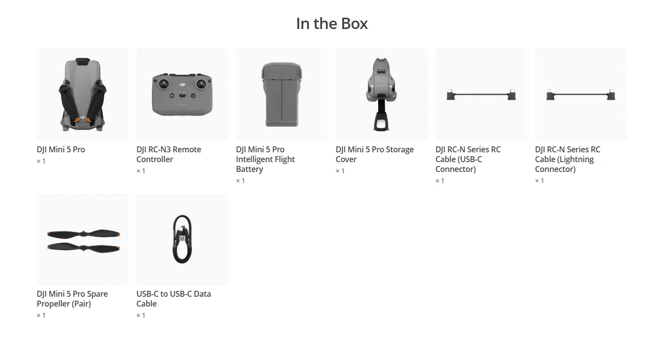 DJI Mini 5 Pro Ultra-Light & Foldable Drone with Camera 1-Inch CMOS Omnidirectional Obstacle Sensing ActiveTrack 360° 225° Gimbal Rotation 20km Transmission 4K Drone for Beginners C0