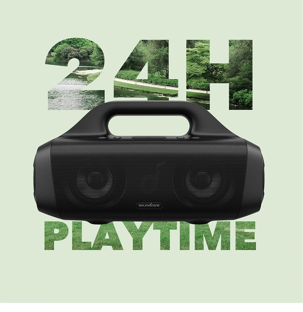 Anker Soundcore Motion Boom Outdoor Bluetooth loudspeaker with Titanium Audio drivers BassUp Technology IPX7 Water Protection 24-S