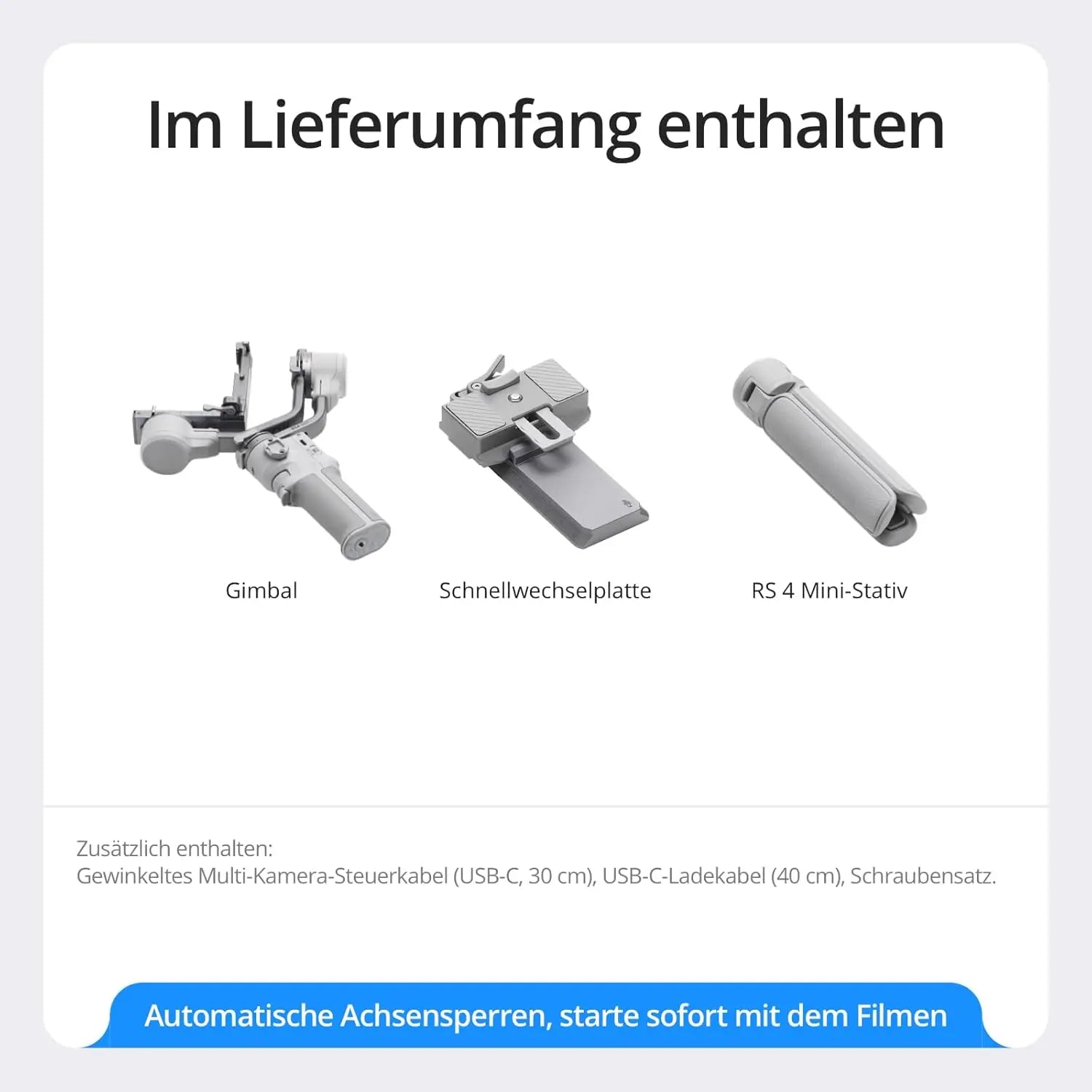 DJI RS 4 Mini Smart Sensitive Tracking Works With Cameras Smartphones Quick Vertical Change Ready In 1S Handheld Gimbal Camera