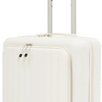 Carry on Luggage Scooter Suitcase Trolley Case 18"ABS Shell Cabin Luggage Front Open Compartment Multifunction Wheels Expandable