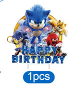 Sonic Birthday Party Decoration Game Hedgehog Balloons  Action Figure Party Paper Plate Towel Cup Tablecloth Toy Kid Gifts