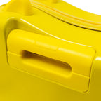 18 Inch Ride-On Suitcase, Cute Luggage with Internal Mesh Pocket, Storage Box with Swivel Casters for Short Trips, Yellow