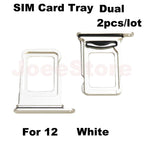 2pcs SIM Card Tray Slot For iphone 12 13 Dual Sim Card Adapter Chip Drawer Holder Replacement Parts
