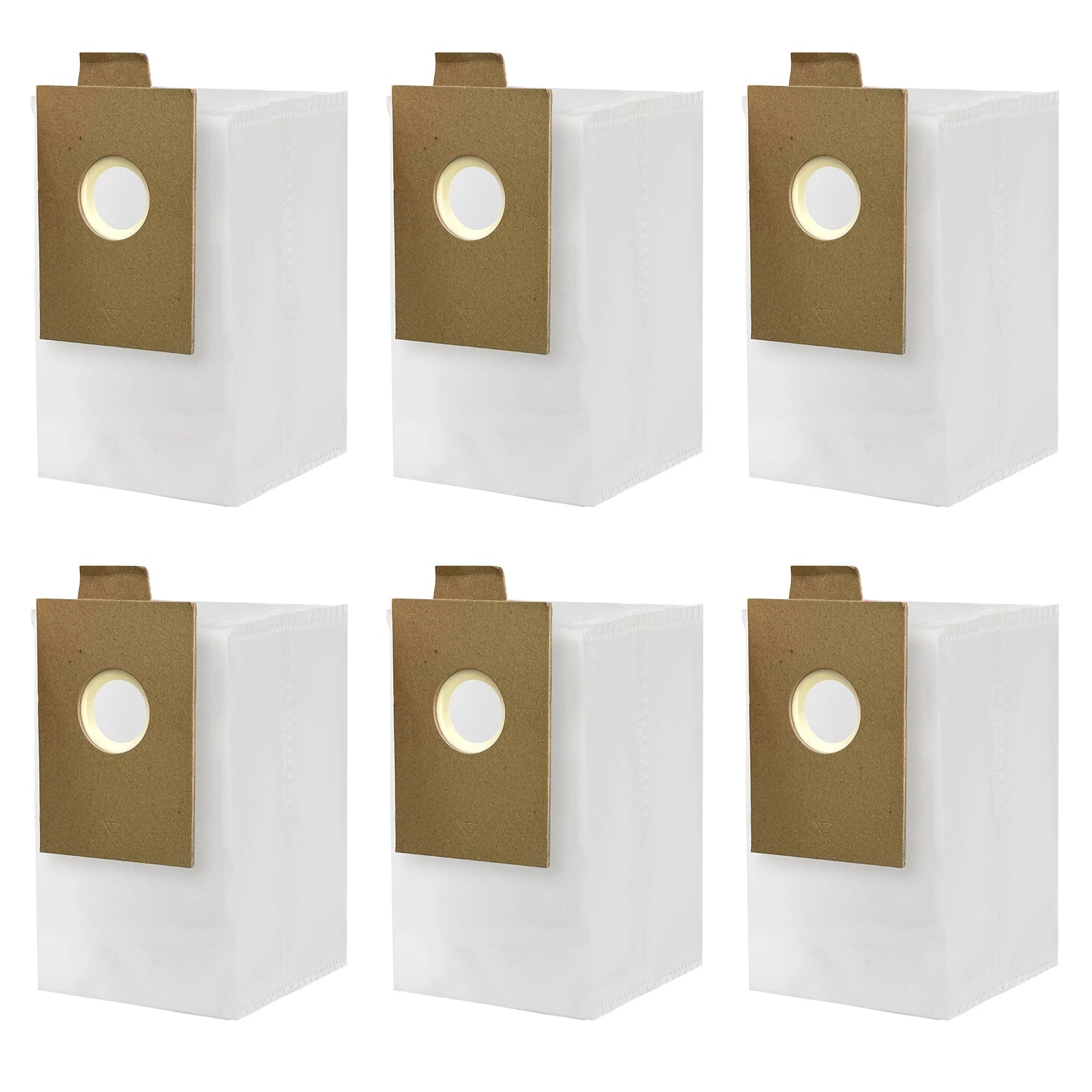6 Pack White Replacement Dust Bags for X1000 Cordless Vacuum, Disposable Dust Collection Bag, Vacuum Cleaner Parts & Accessories