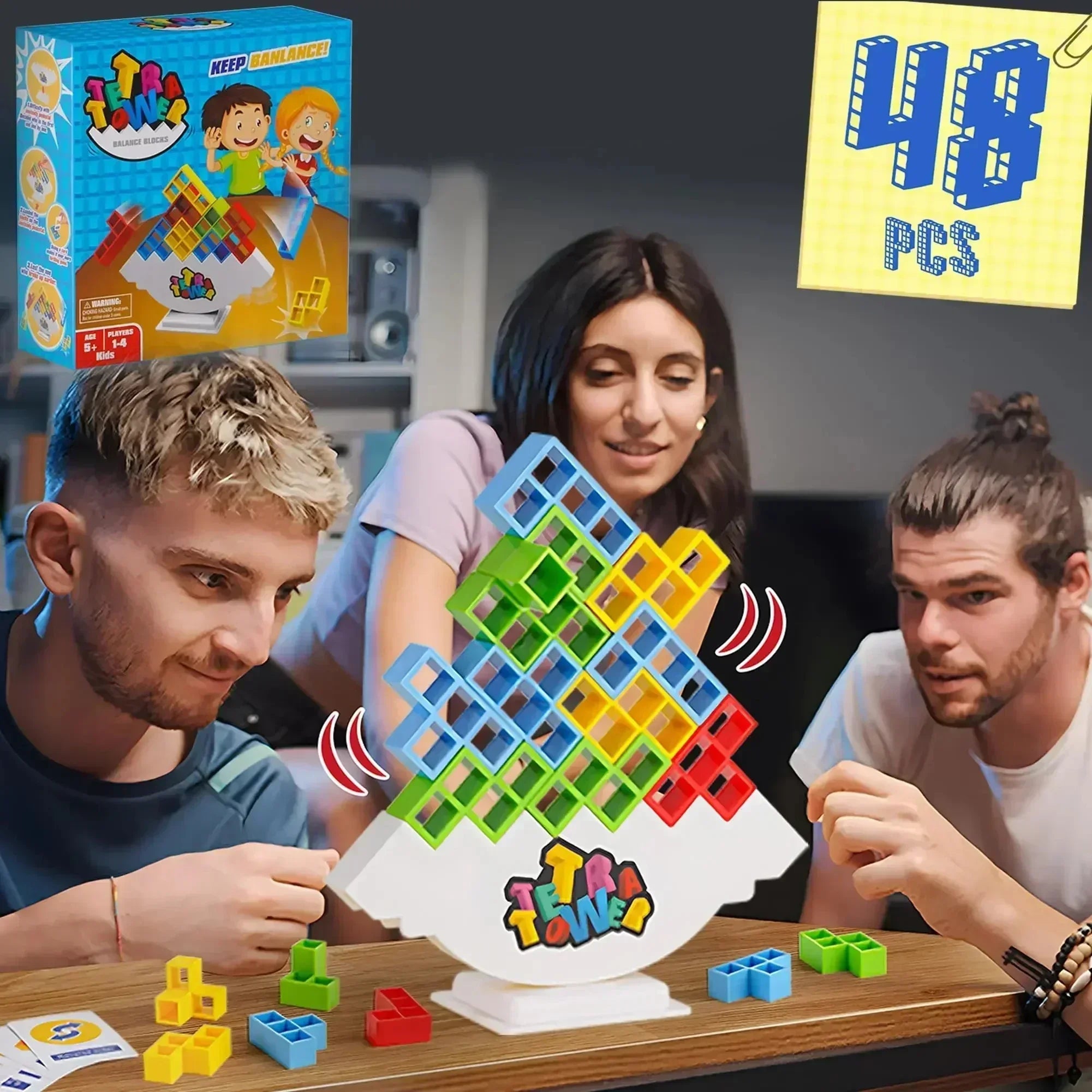 Puzzles Tetra Tower Fun Balance Stacking Building Board Game for Kids Adults Friends Team Dorm Family Game Night Partie Gifts Main image