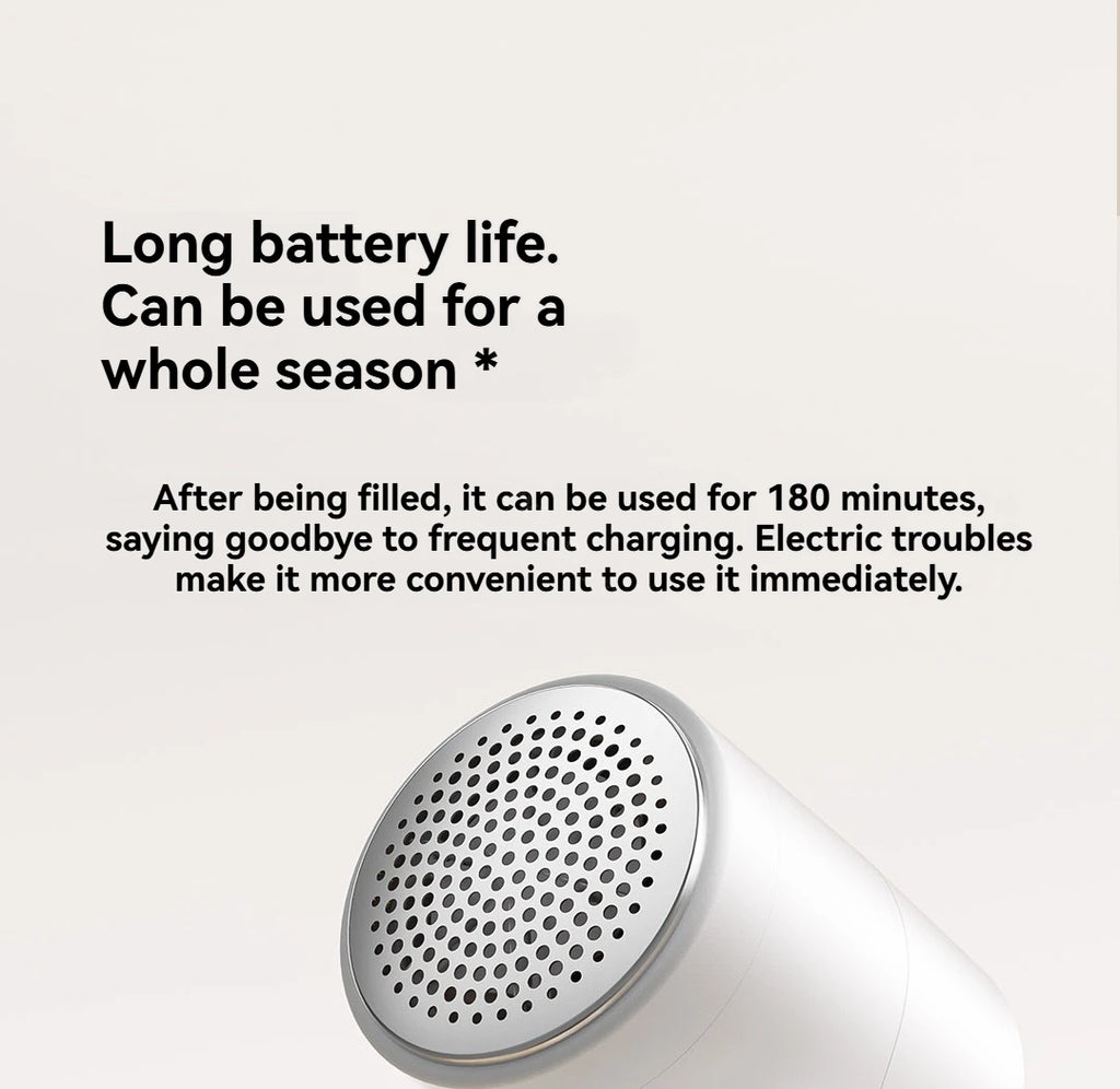 Xiaomi Mijia Lint Remover 2 Portable Electric Clothes Fuzz Pellet Trimmer Rechargeable Clothes Sweater Shaver 180-Minute Working