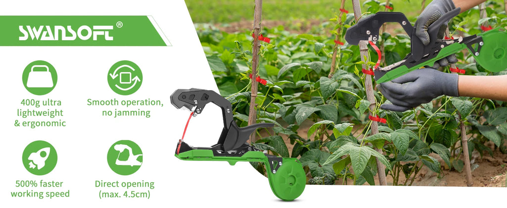 SWANSOFT B13 Garden Plant Binding Machine 50mm Binding Pliers for Vegetables Grapes Cucumbers Plants Garden Tool