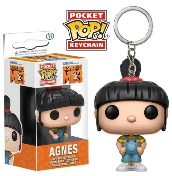 Funko Pop New Despicable Minions Me OTTO STUART KEVIN CARL Pajama Bob Agnes Pocket  Keychain Kids Toys