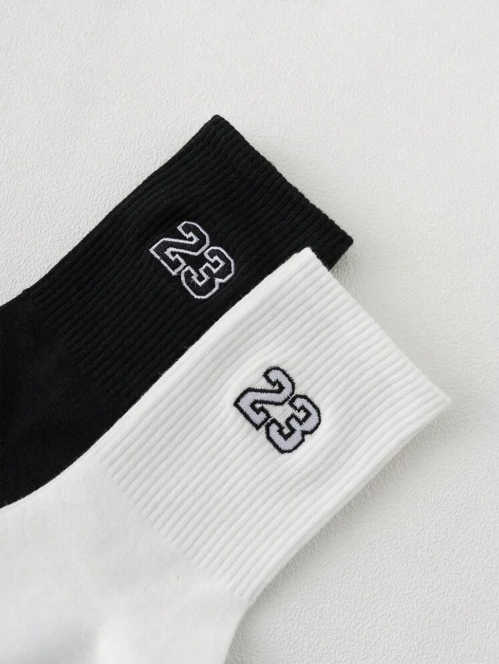 Men's Crew Socks, Classic, Number 23 Design, Comfortable, Breathable, Moisture-Wicking