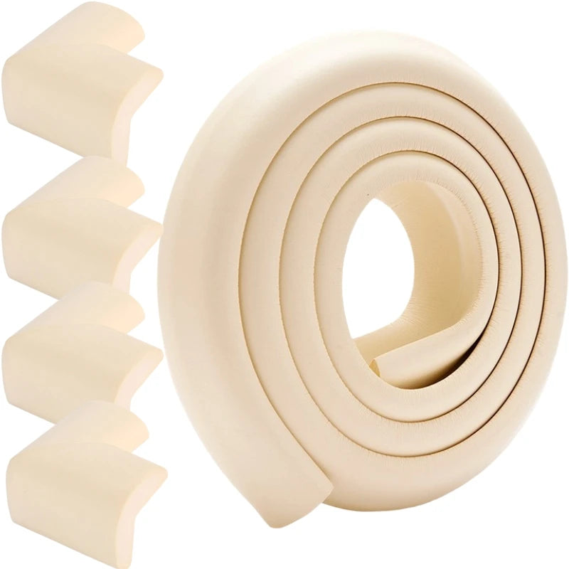 1Roll Baby Safety Table Corner Protector Strip with 4 Self Adhesive Corner Guards Soft NBR Foam Baby Proofing Edge Corner Guards