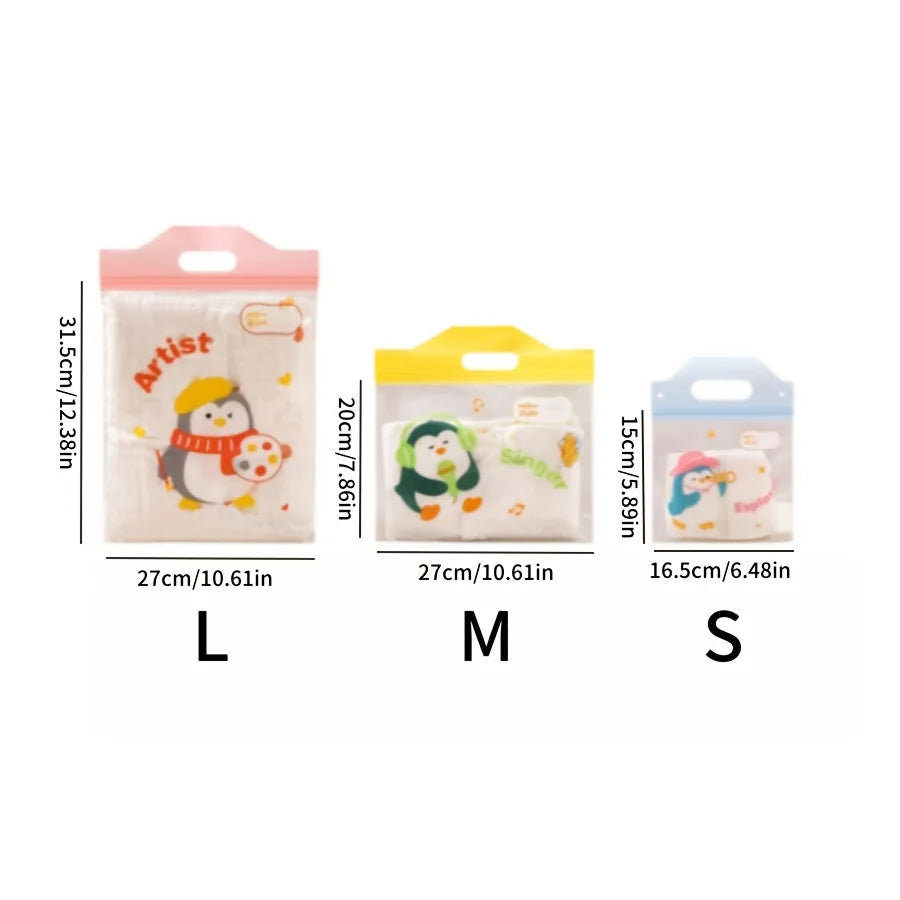 5pcs multi-size maternity bag storage bag Mother and baby outing clothes diaper travel packaging Zipper bag