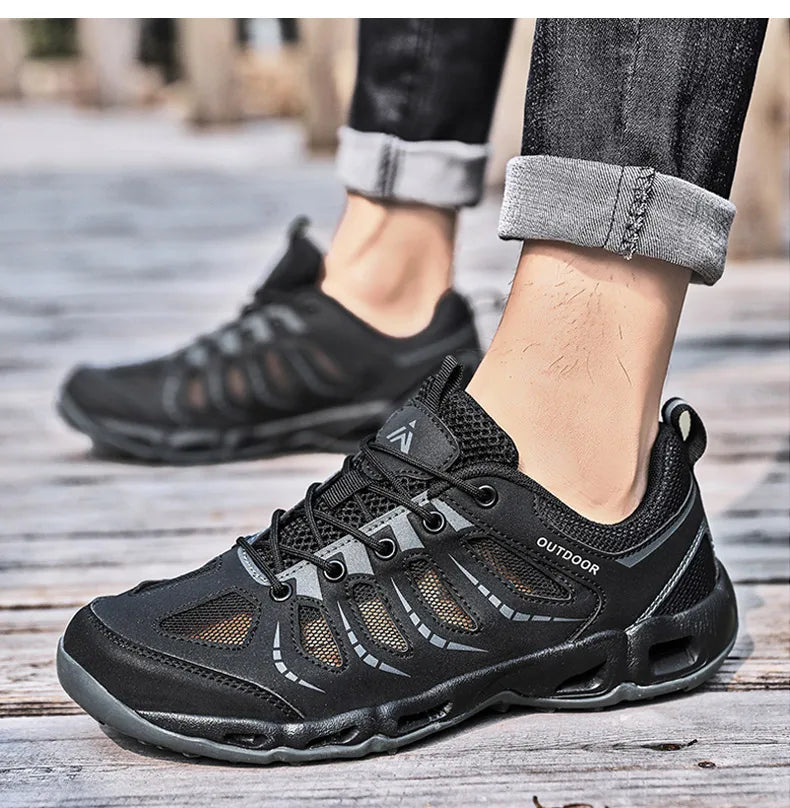 Summer Mens Trekking Shoes Hiking Shoes Women Trail Running Shoes Outdoor Sneakers Upstrem Aqua Water Shoes Hike Anti-Skid Grip